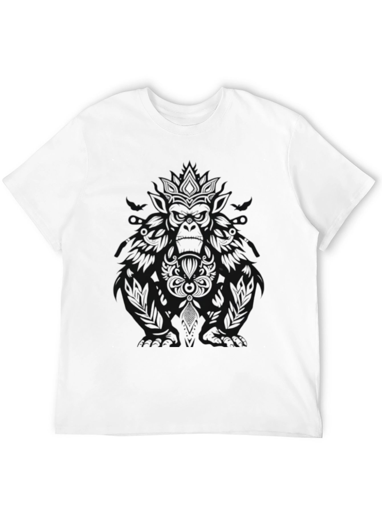 Mens Black Graphic Tee - Dark Design