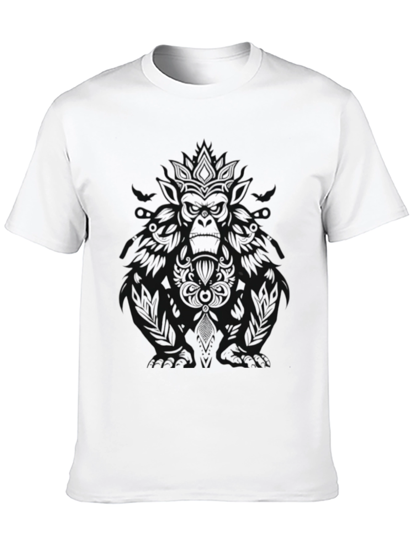 Mens Black Graphic Tee - Dark Design
