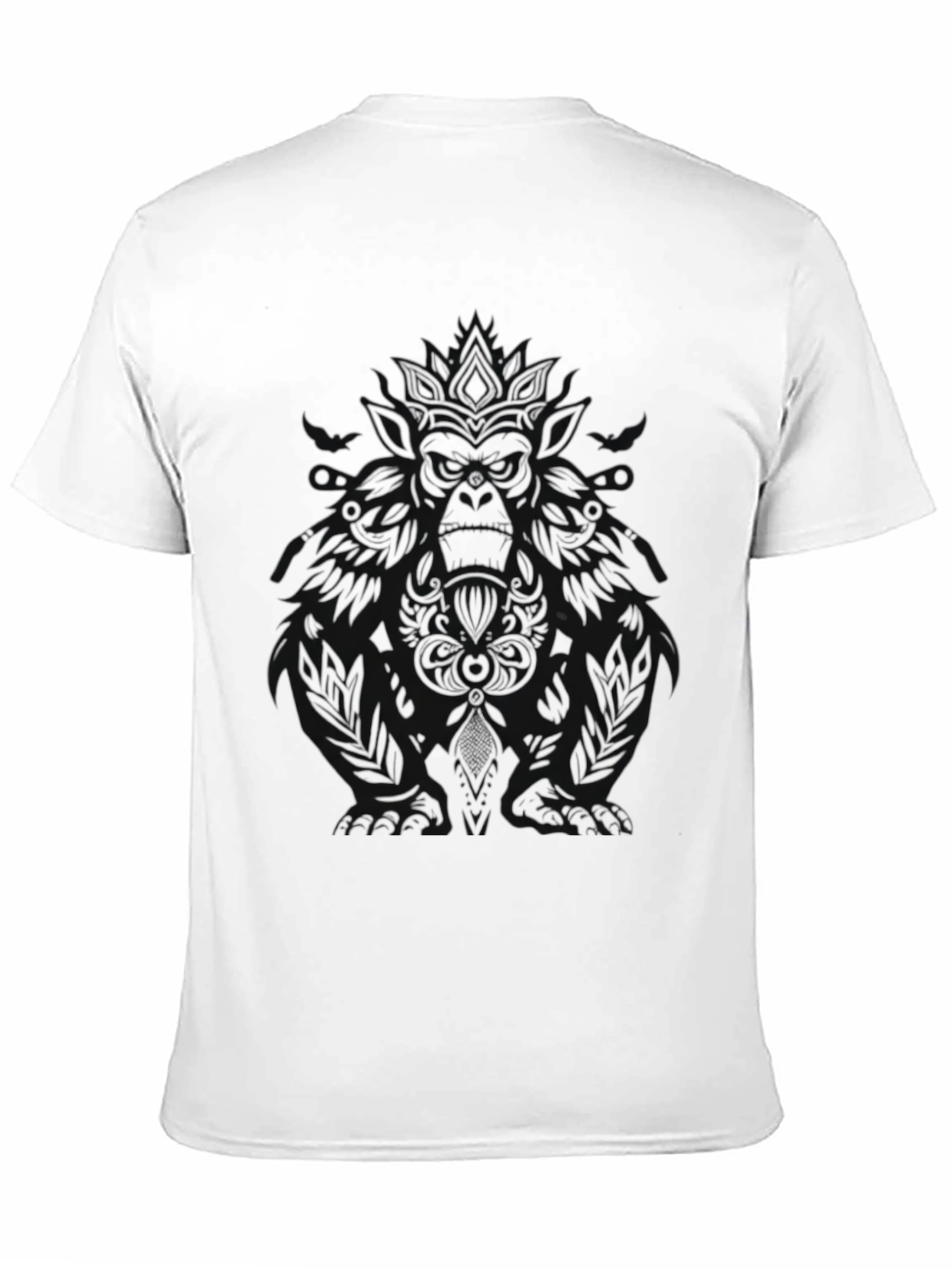 Mens Black Graphic Tee - Dark Design