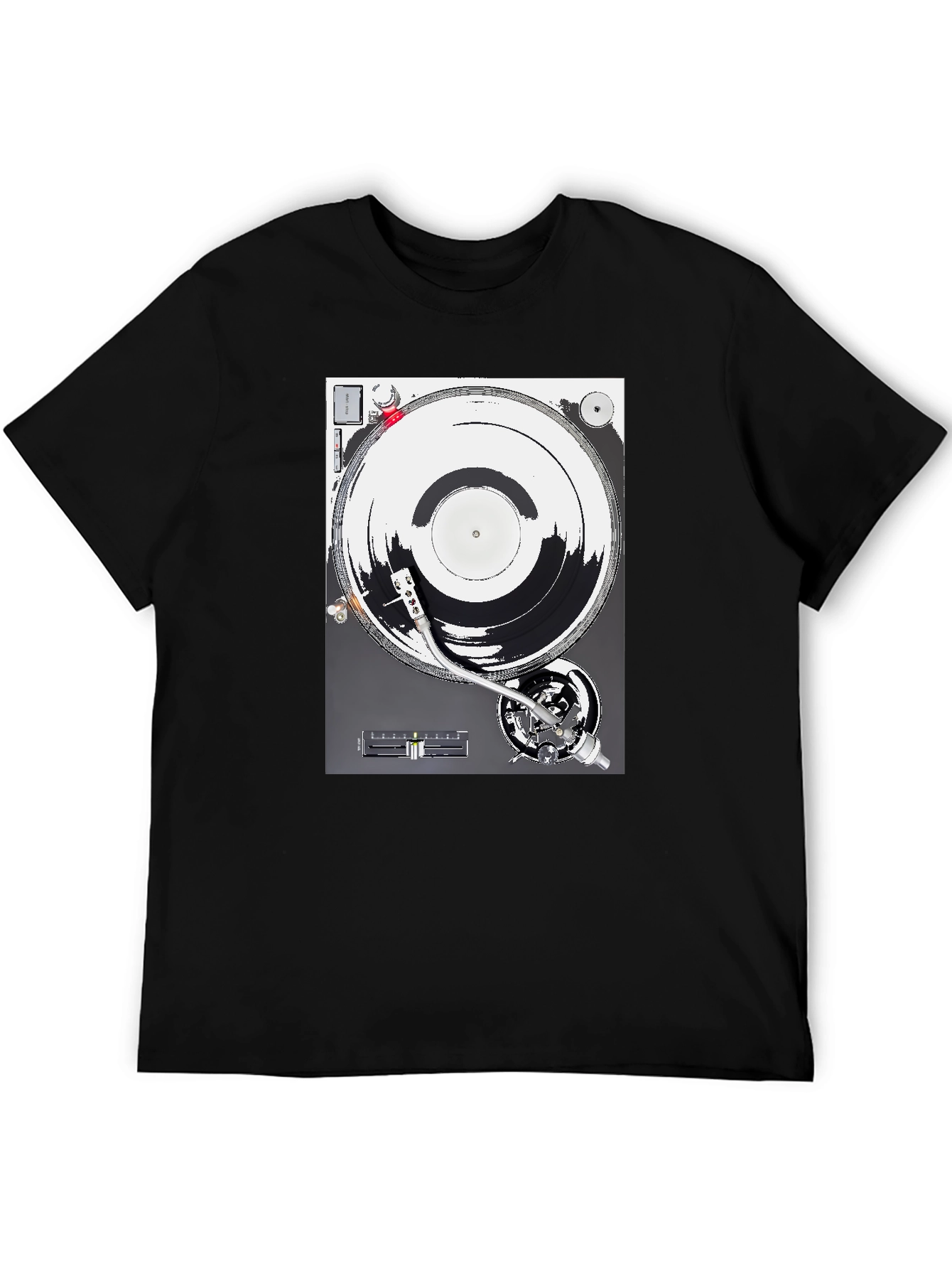 DJ Turntable Graphic T-Shirt - Black