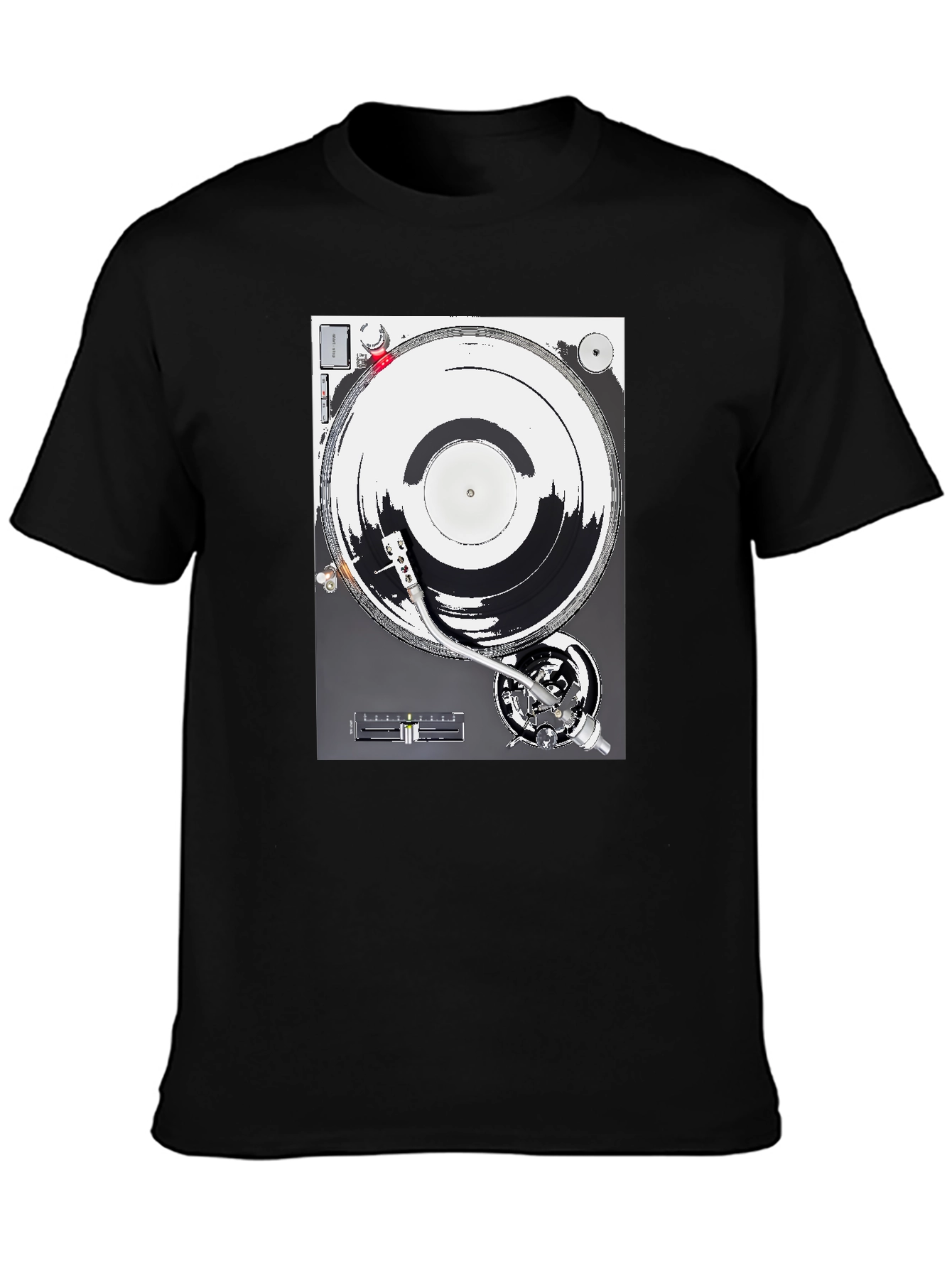 DJ Turntable Graphic T-Shirt - Black