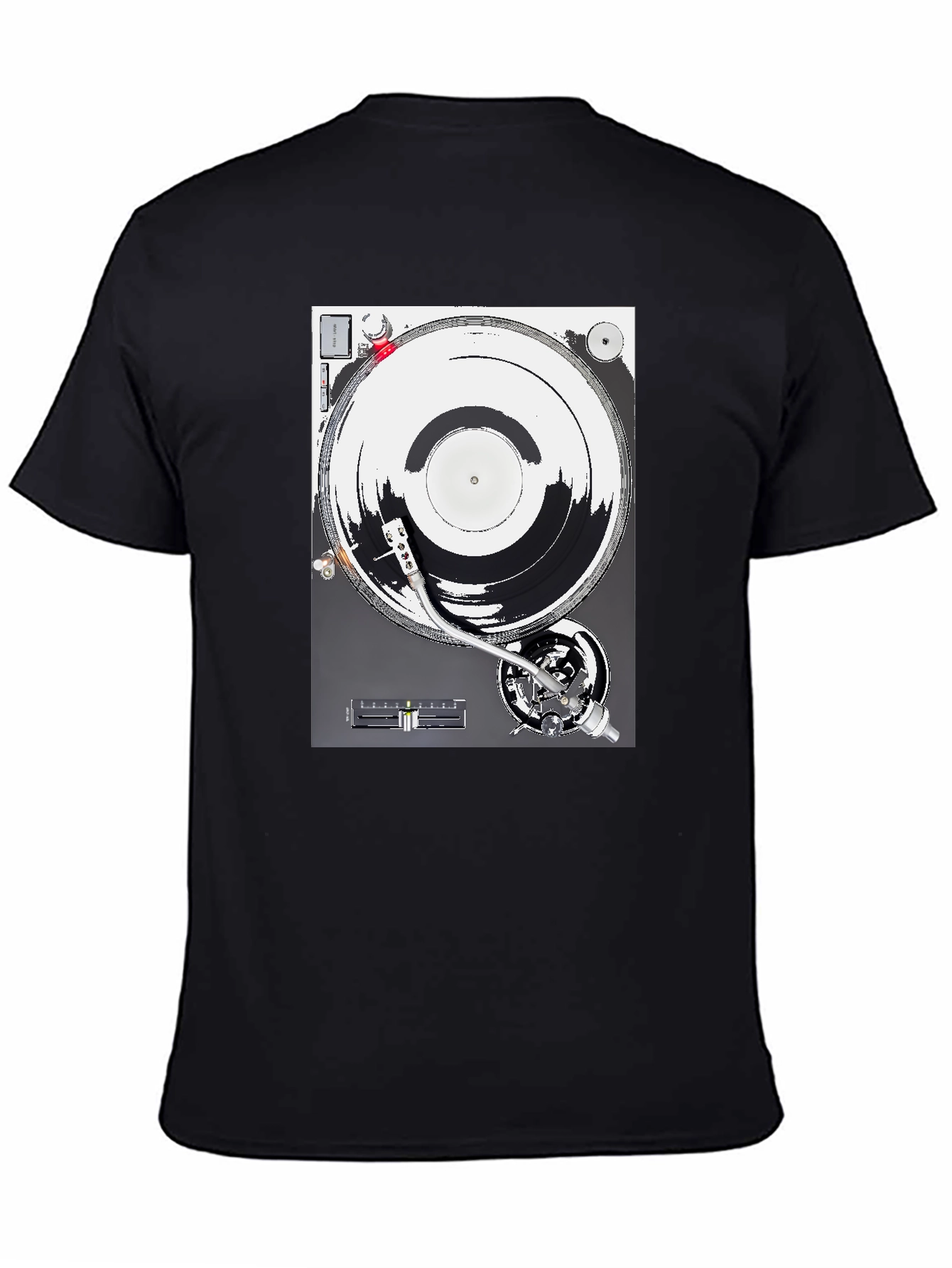 DJ Turntable Graphic T-Shirt - Black