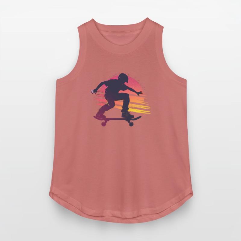 Sunset Skateboarder Urban Vibes
