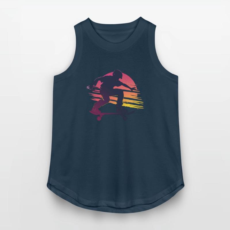 Sunset Skateboarder Urban Vibes