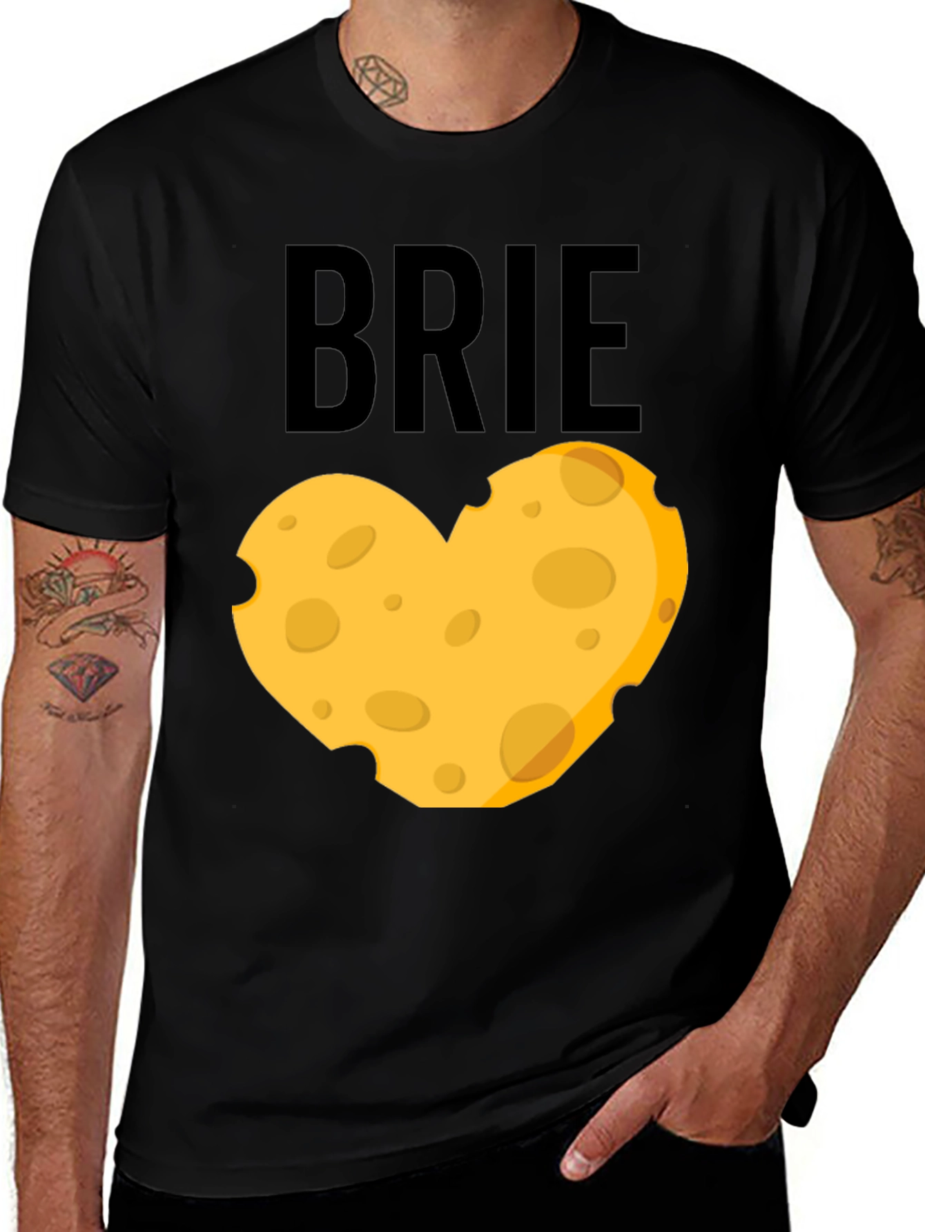 Brie Cheese Lover T-Shirt - Heart Shaped Cheese