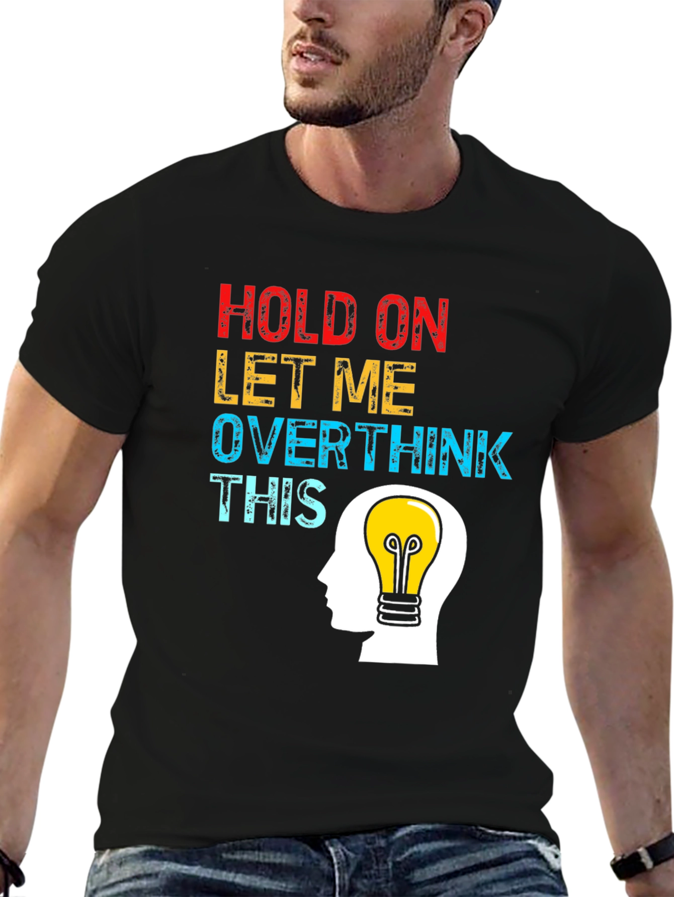 Overthink This T-Shirt - Lightbulb Idea Humor Tee
