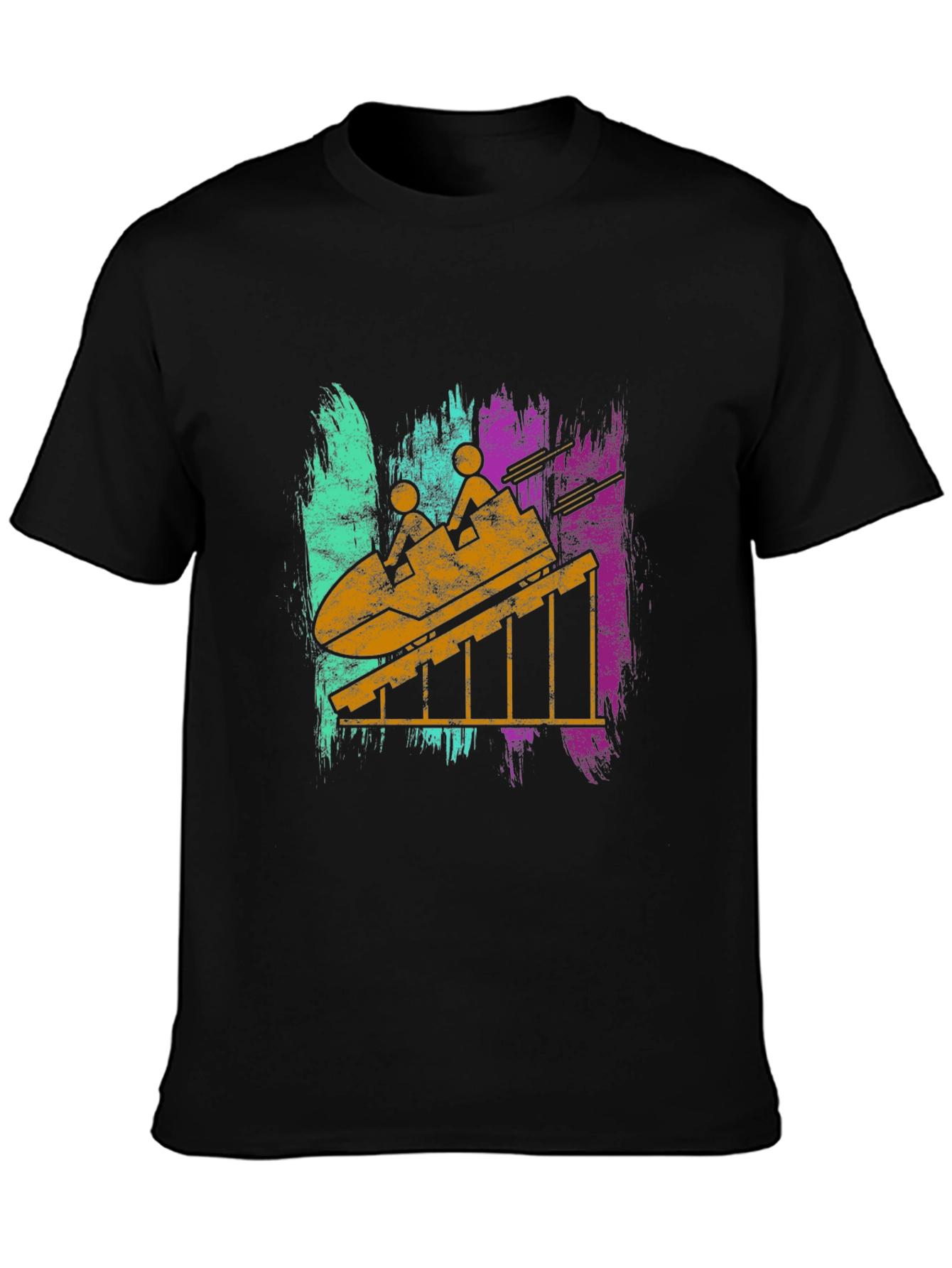 Retro Roller Coaster Graphic T-Shirt