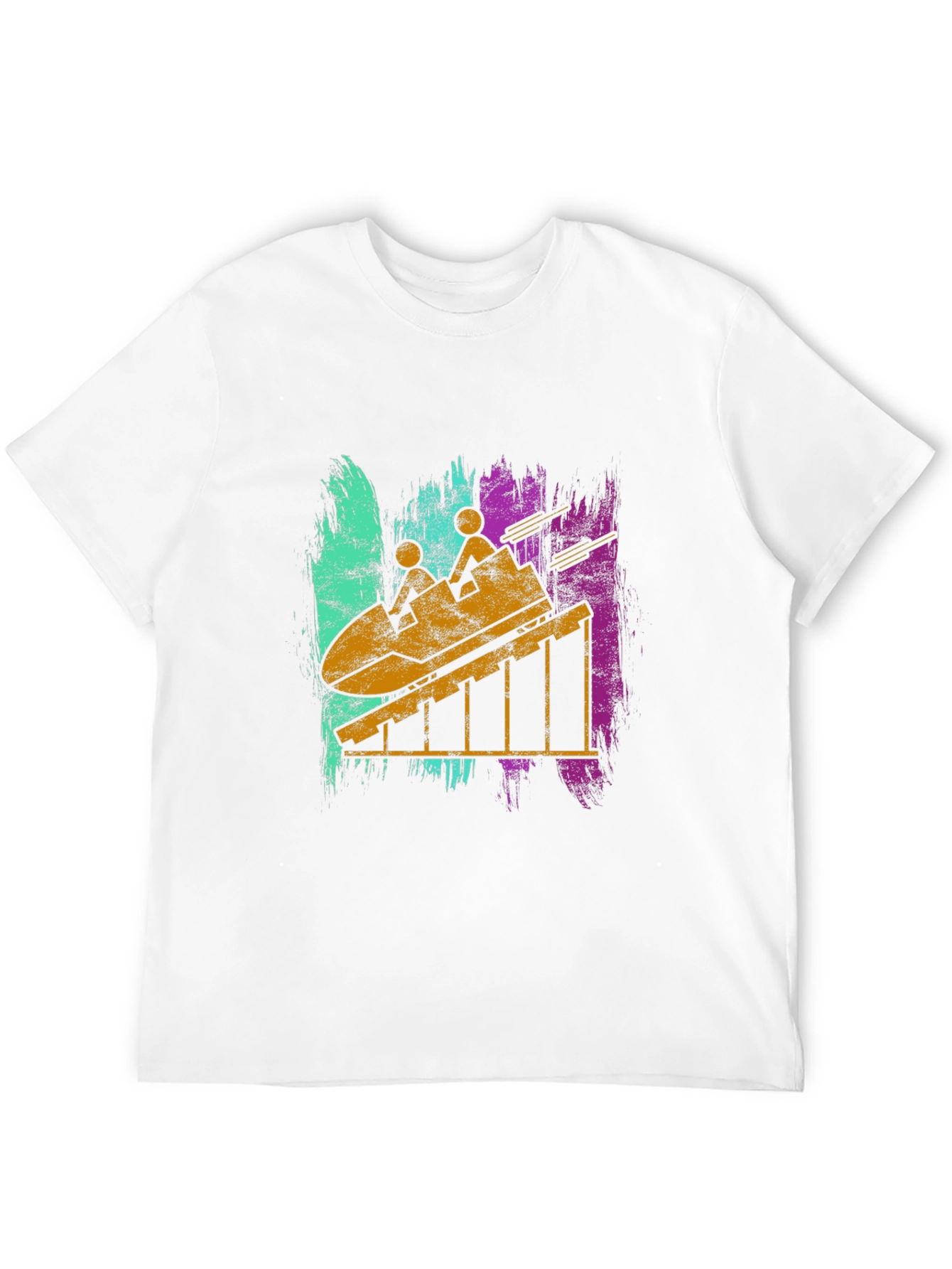 Retro Roller Coaster Graphic T-Shirt