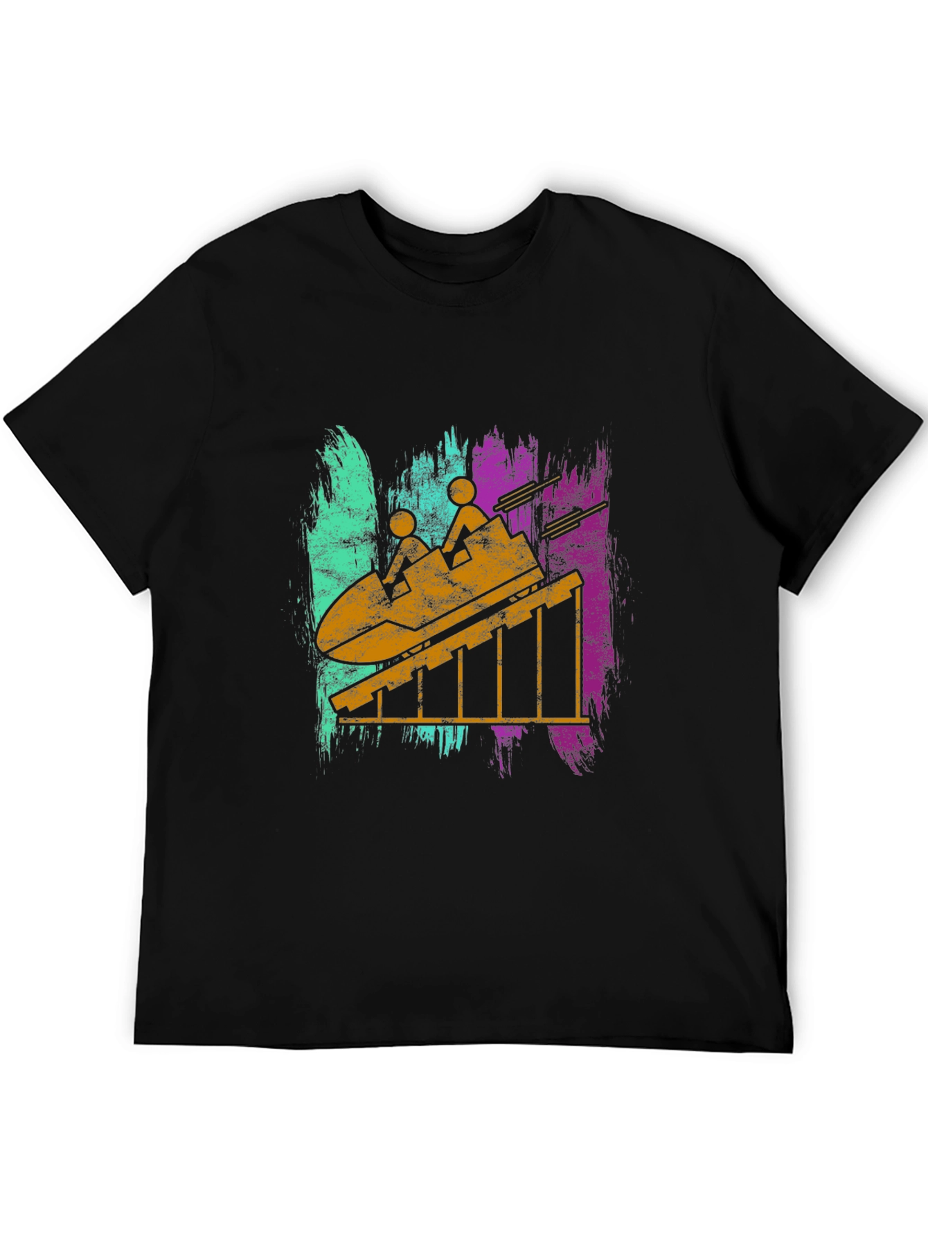 Retro Roller Coaster Graphic T-Shirt