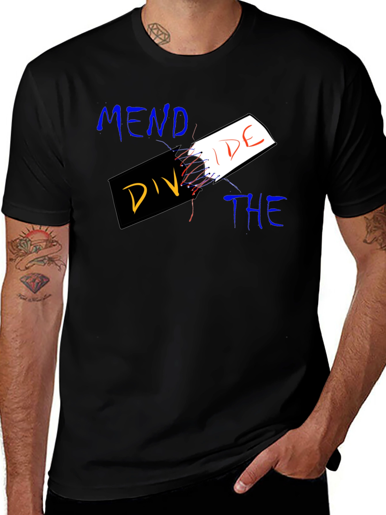 Mend The Divide Graphic Tee - Black T-Shirt