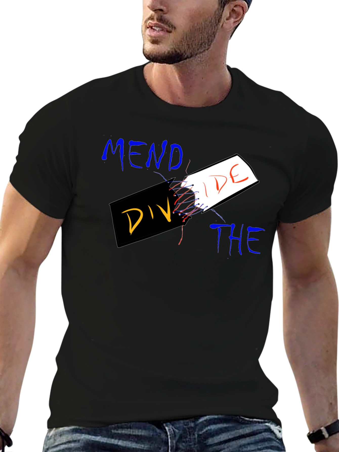 Mend The Divide Graphic Tee - Black T-Shirt