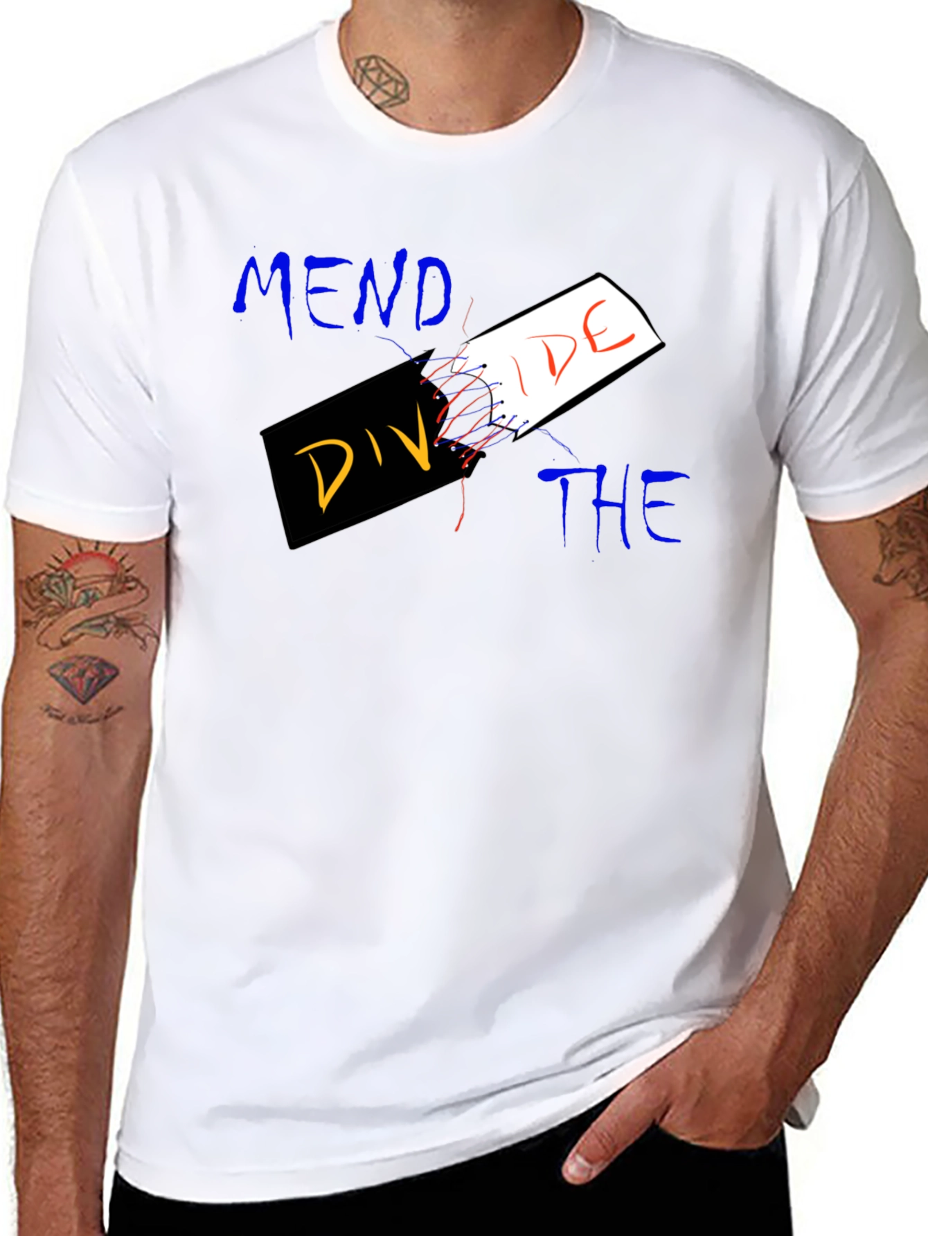 Mend The Divide Graphic Tee - Black T-Shirt