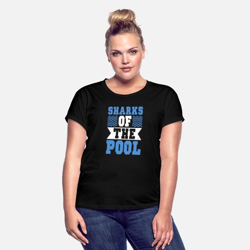 Swimmer Swimming Sharks Of The Pool