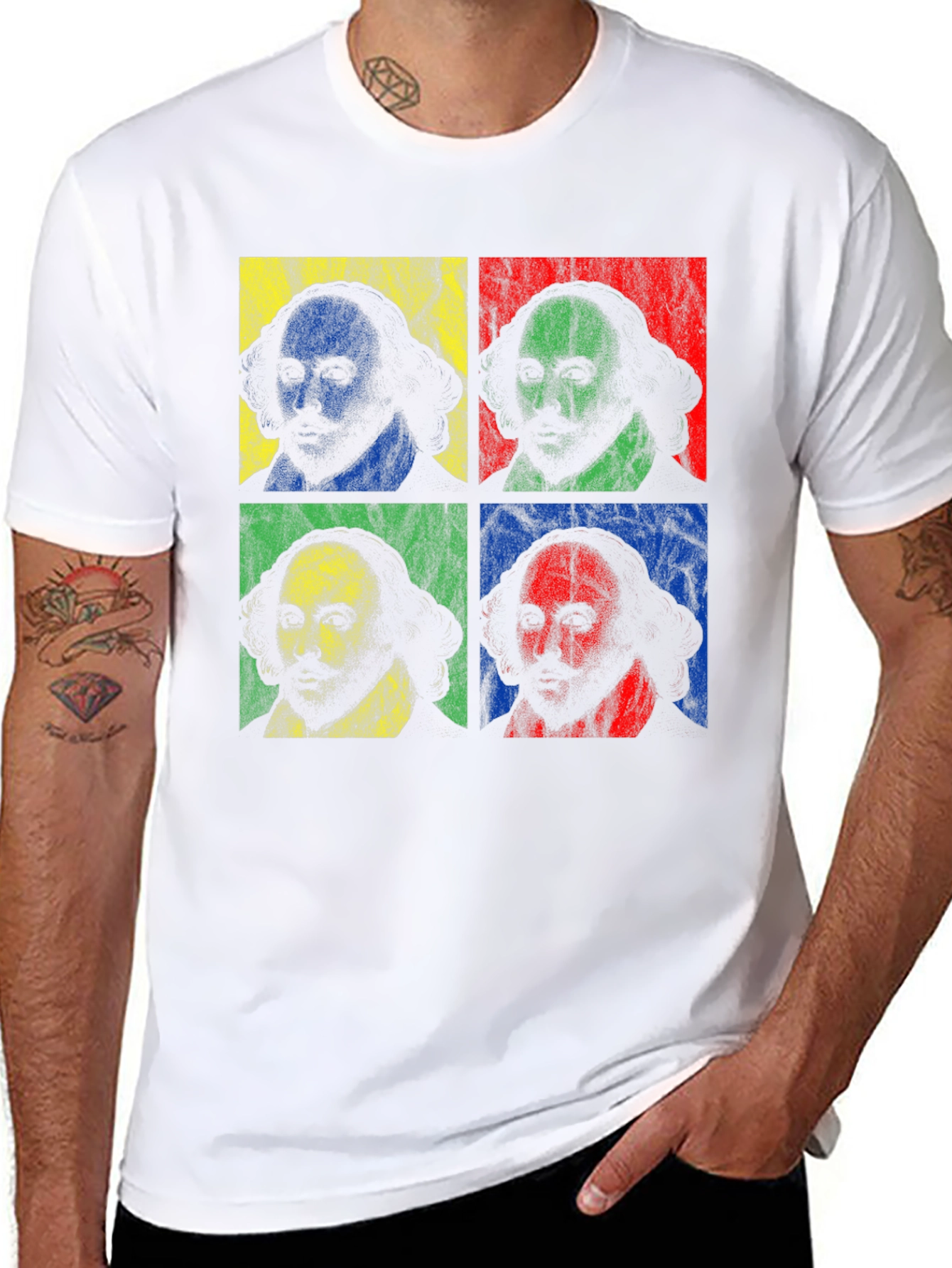 Shakespeare Pop Art T-Shirt - Literary Style