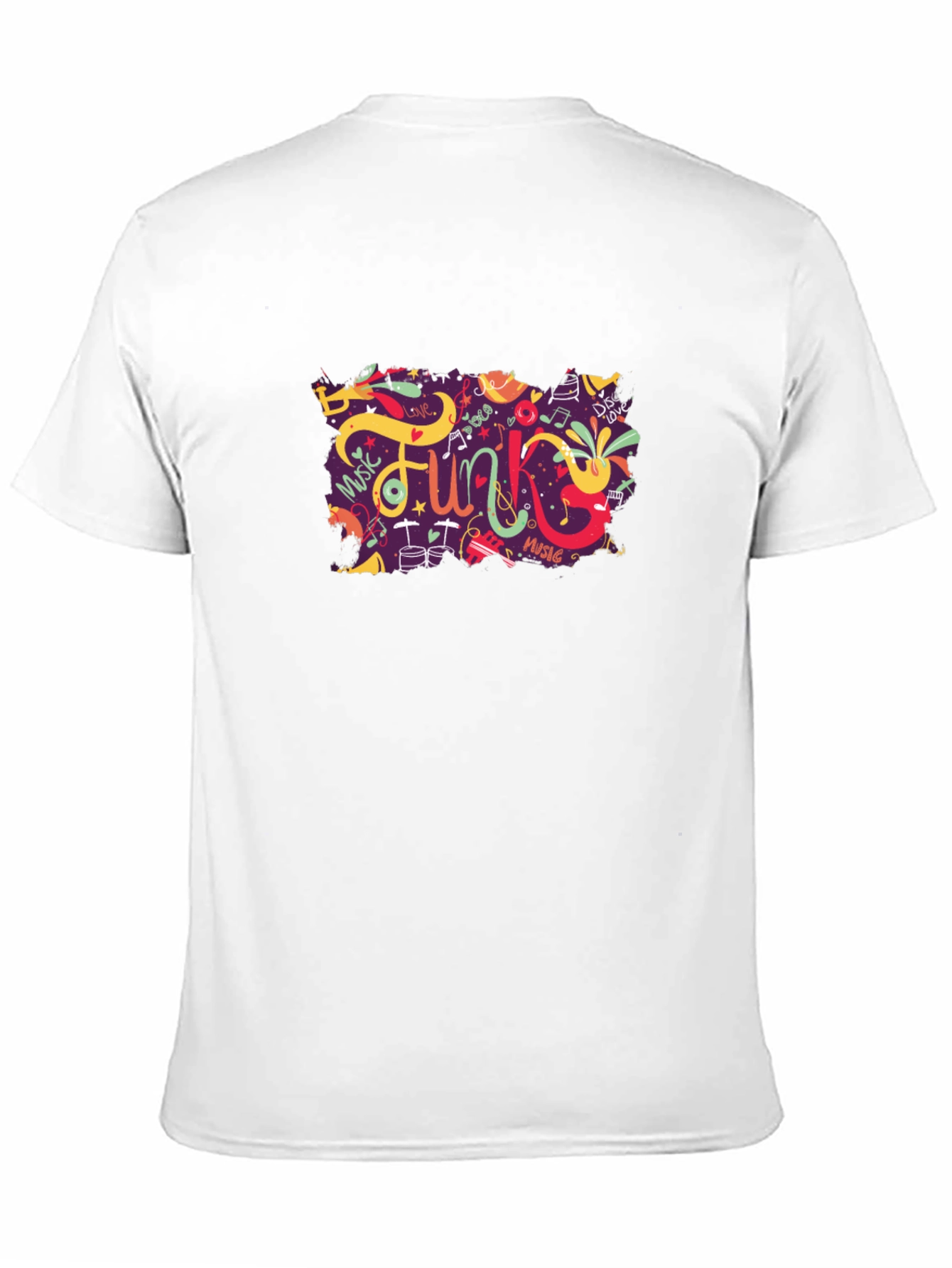 Funky Music Graphic Tee - Trendy Black T-Shirt
