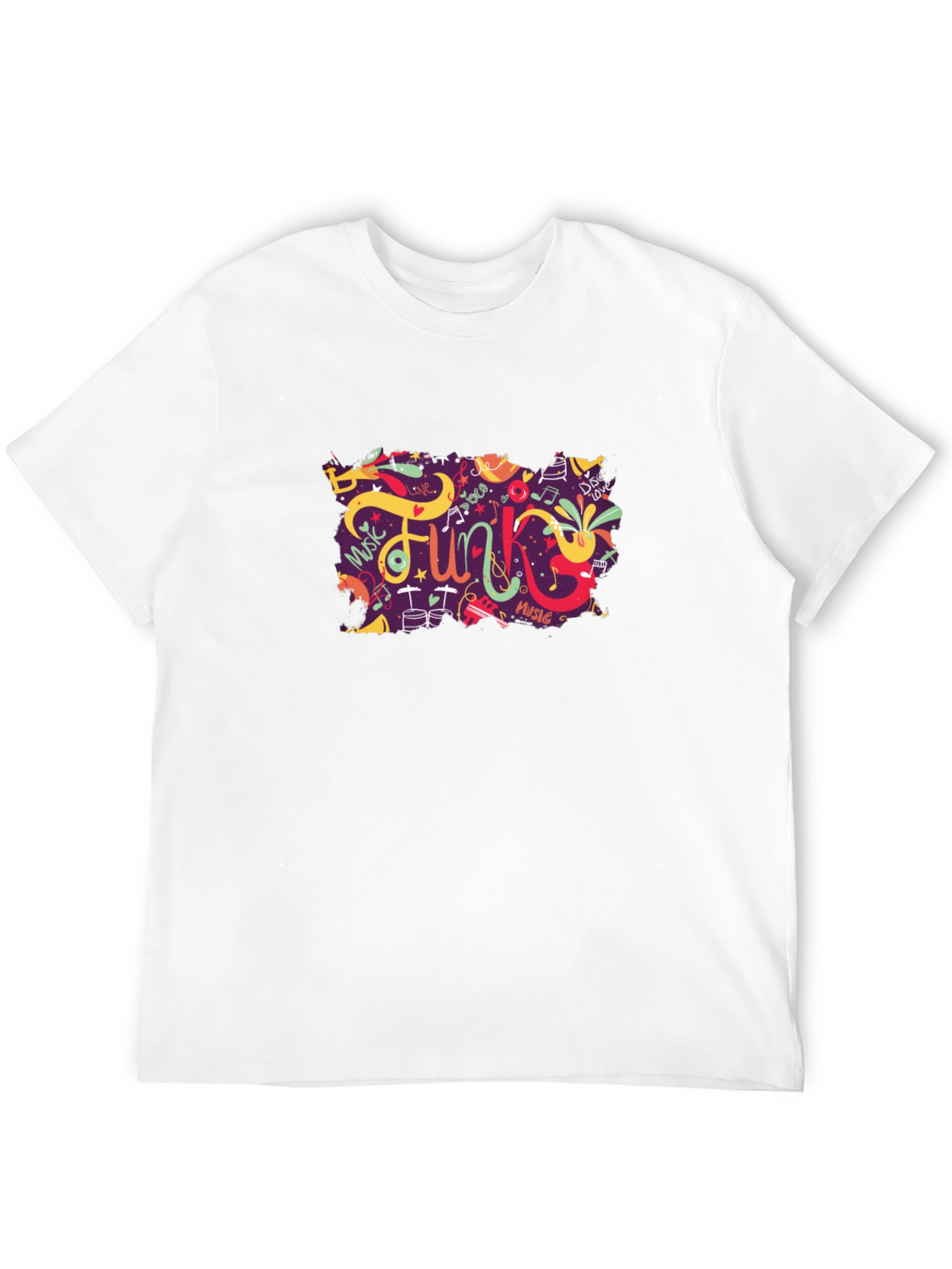 Funky Music Graphic Tee - Trendy Black T-Shirt