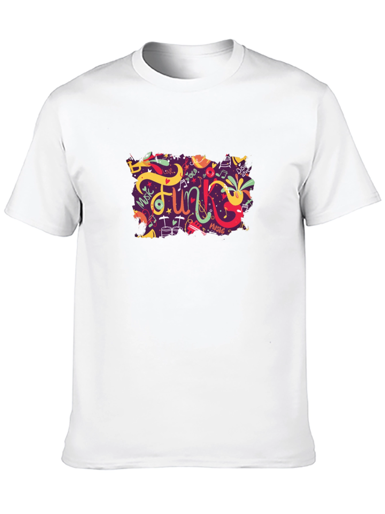 Funky Music Graphic Tee - Trendy Black T-Shirt