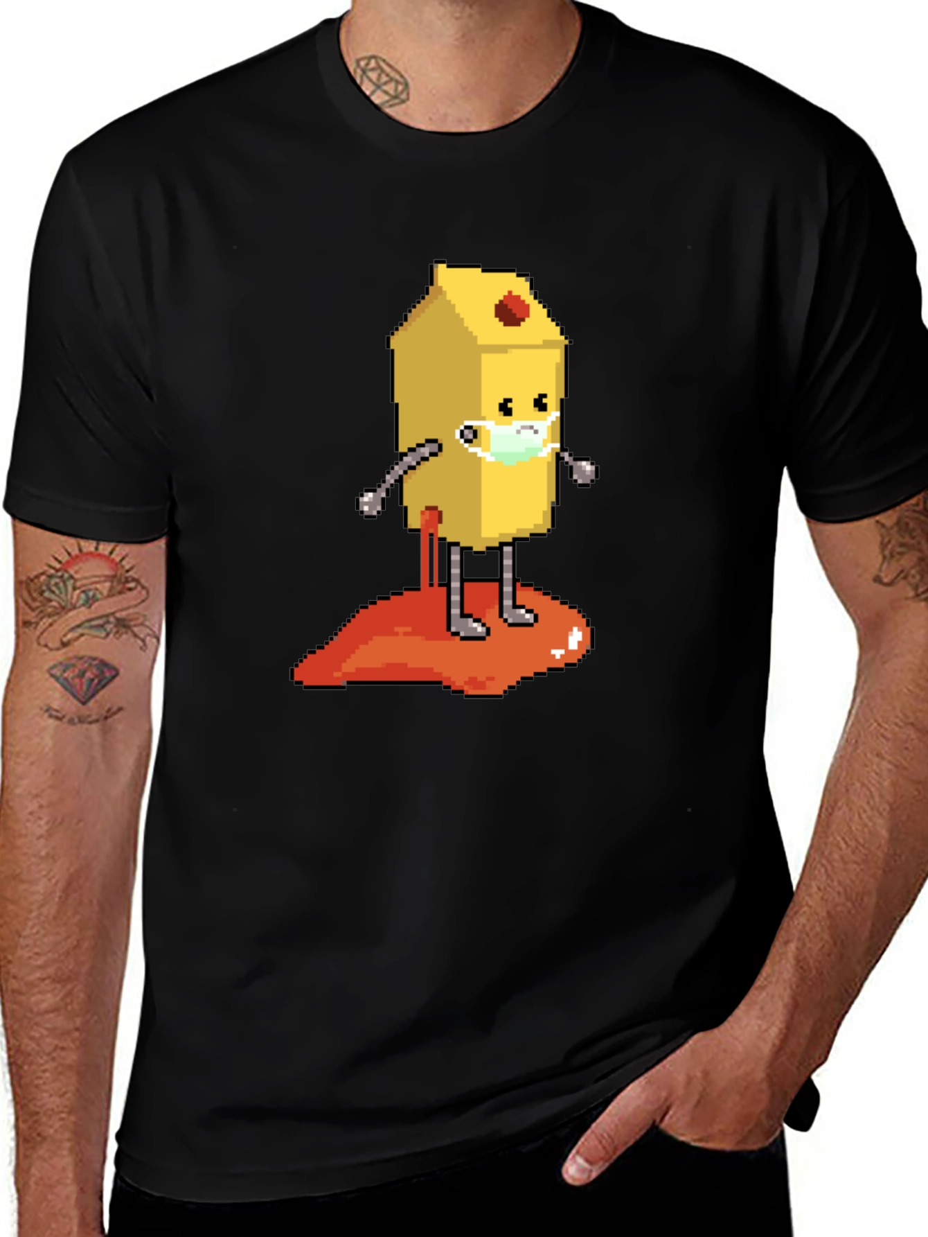 Pixel Art Game Character Graphic Tee