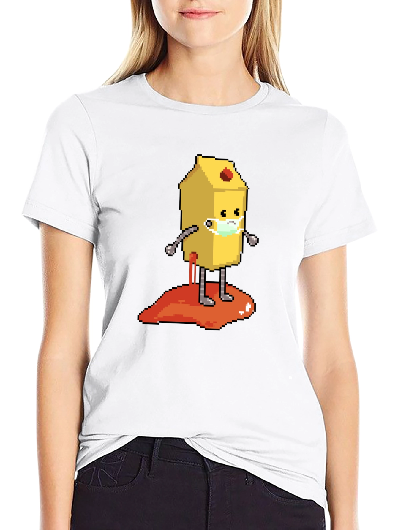 Pixel Art Game Character Graphic Tee