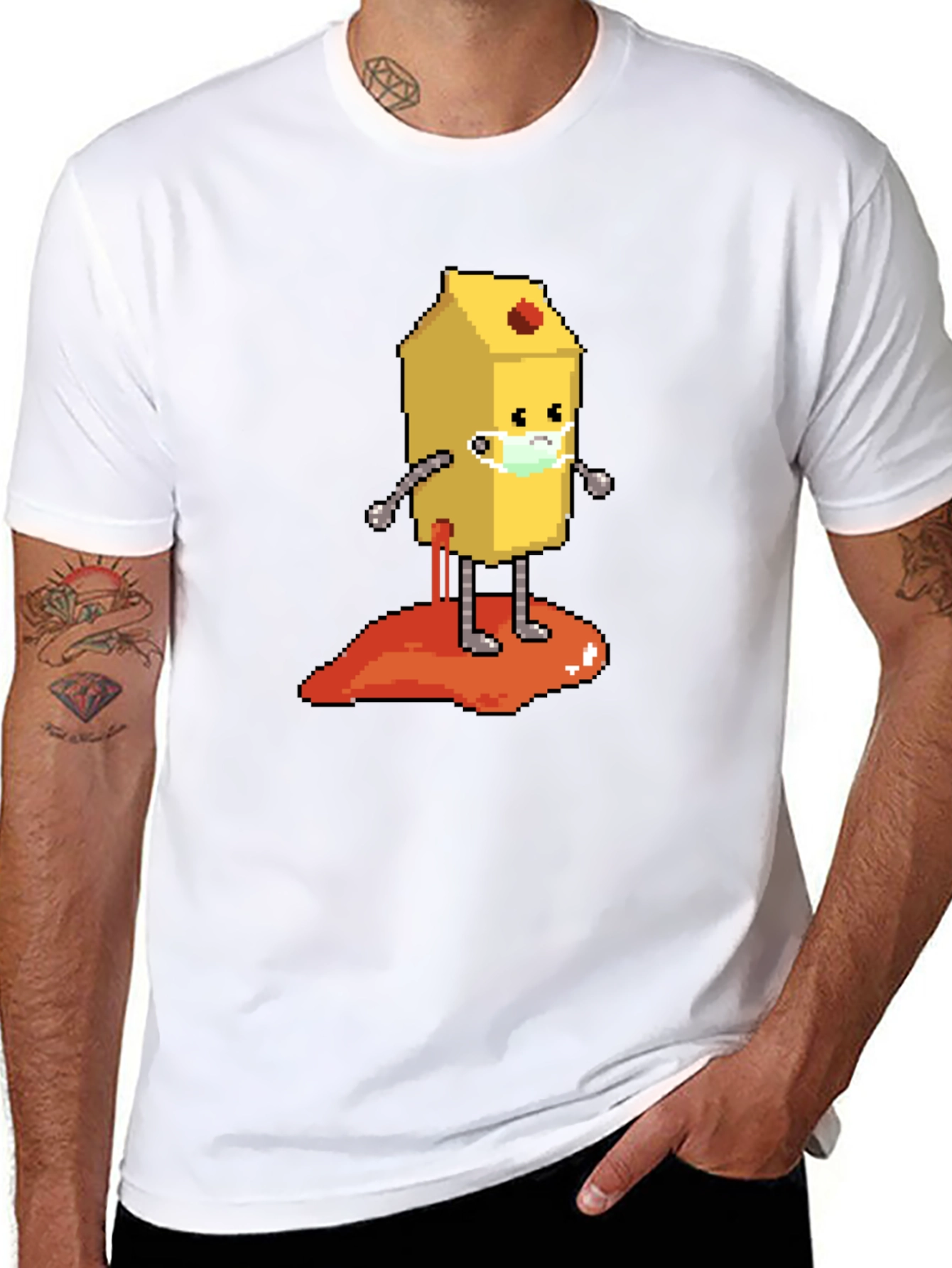 Pixel Art Game Character Graphic Tee