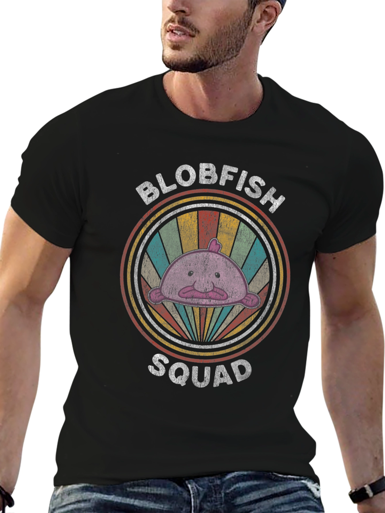 Blobfish Squad Graphic Tee - Retro Style