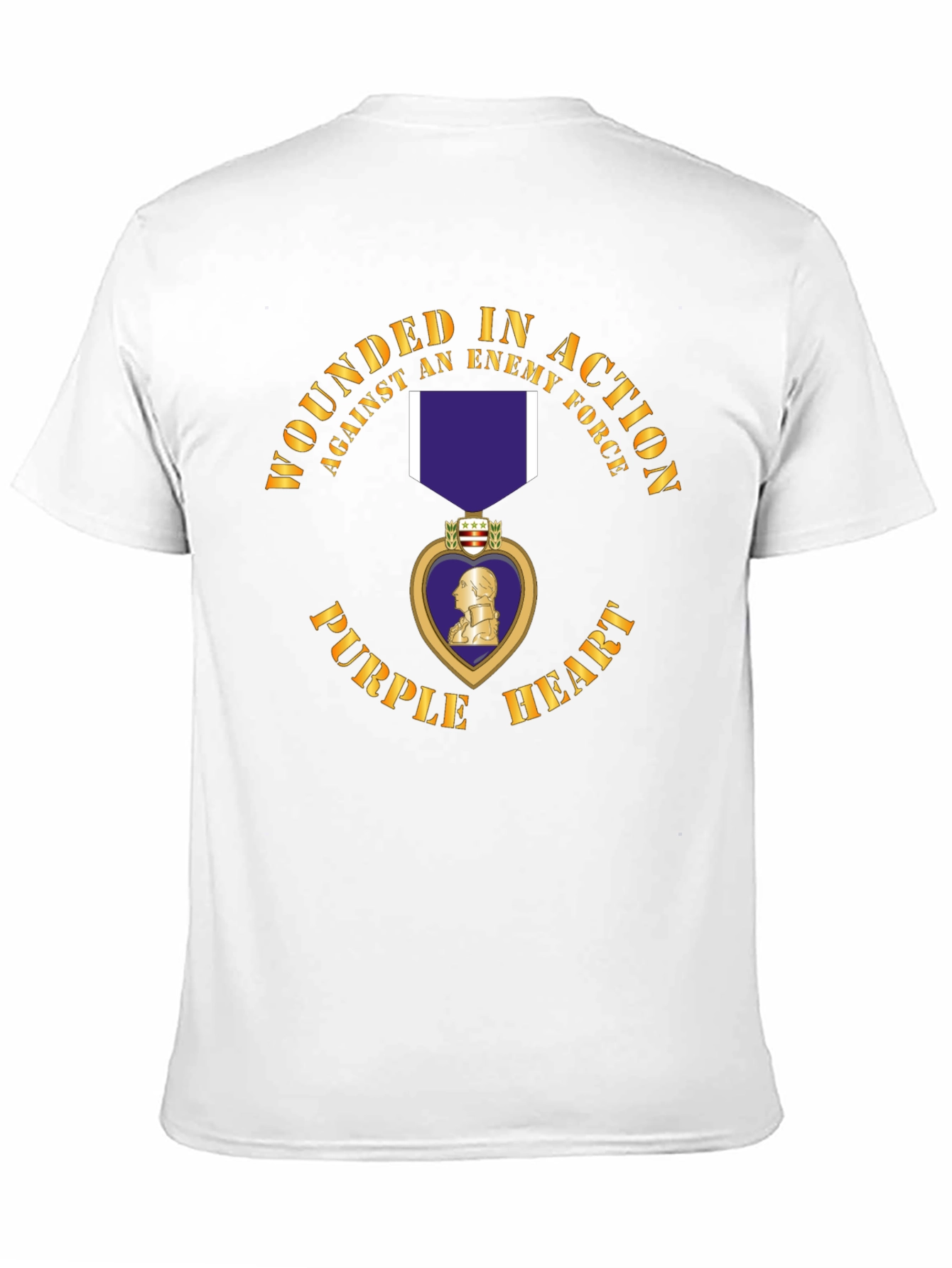 Wounded In Action Purple Heart Graphic T-Shirt
