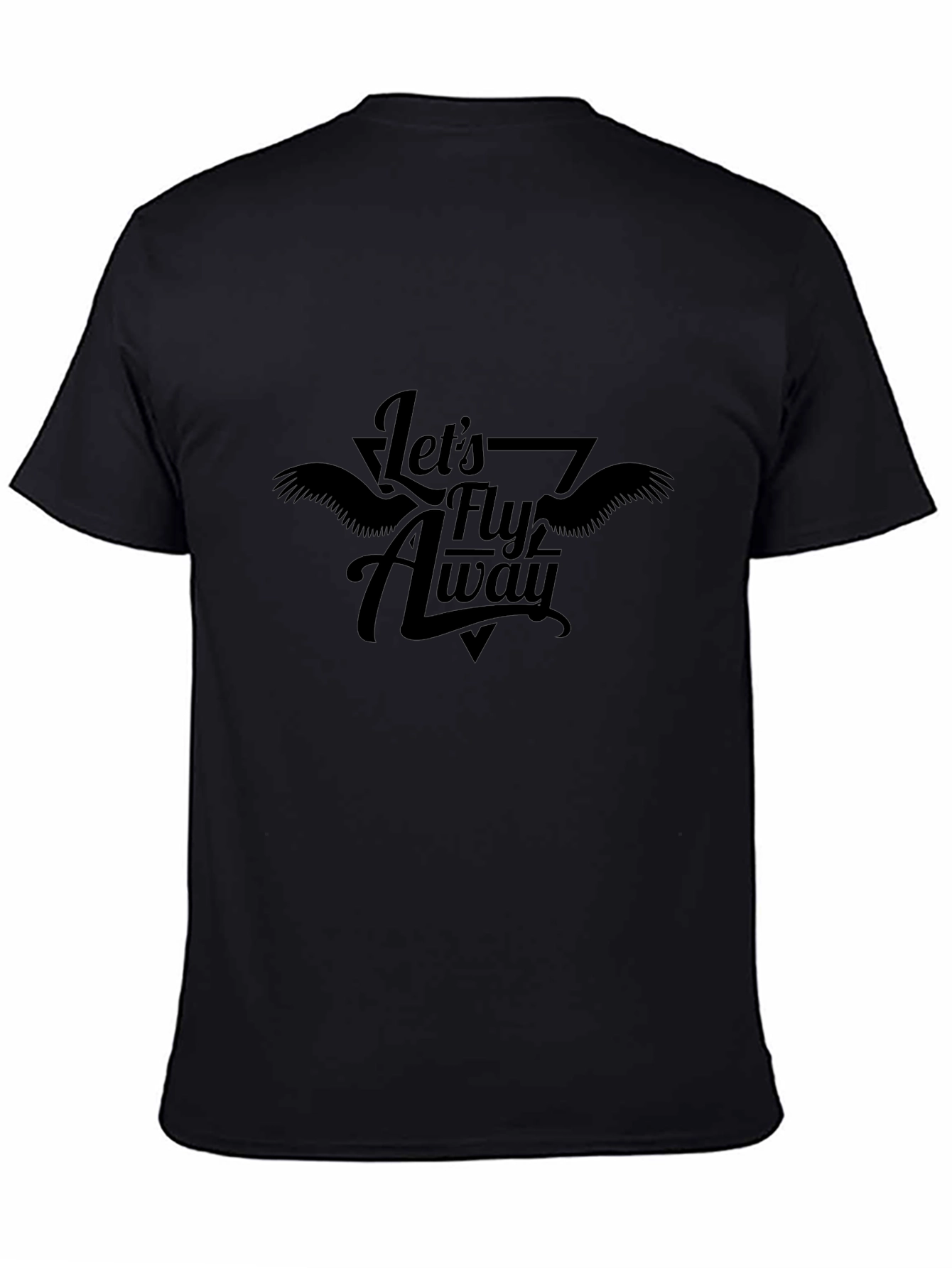 Lets Fly Away Graphic T-Shirt - Black