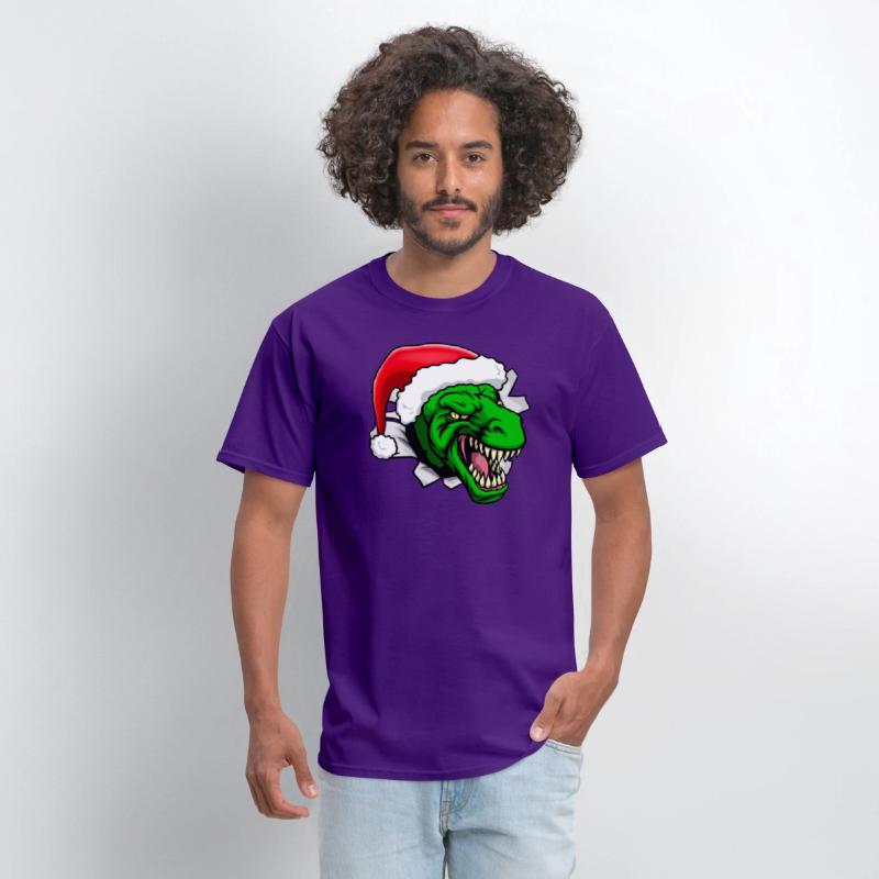 T-Rex Dinosaur Santa Claus Christmas Holiday Hat