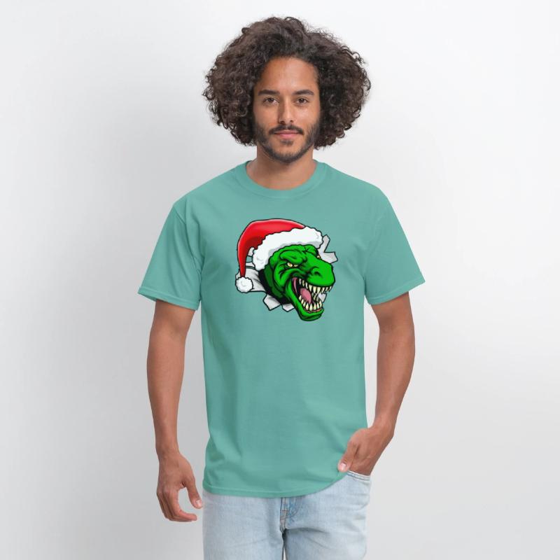 T-Rex Dinosaur Santa Claus Christmas Holiday Hat