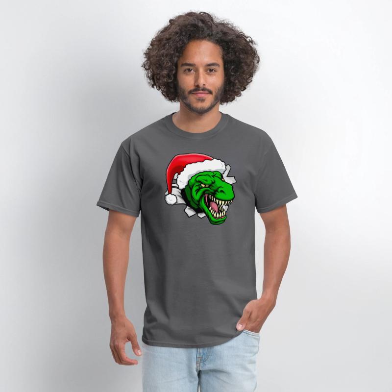 T-Rex Dinosaur Santa Claus Christmas Holiday Hat