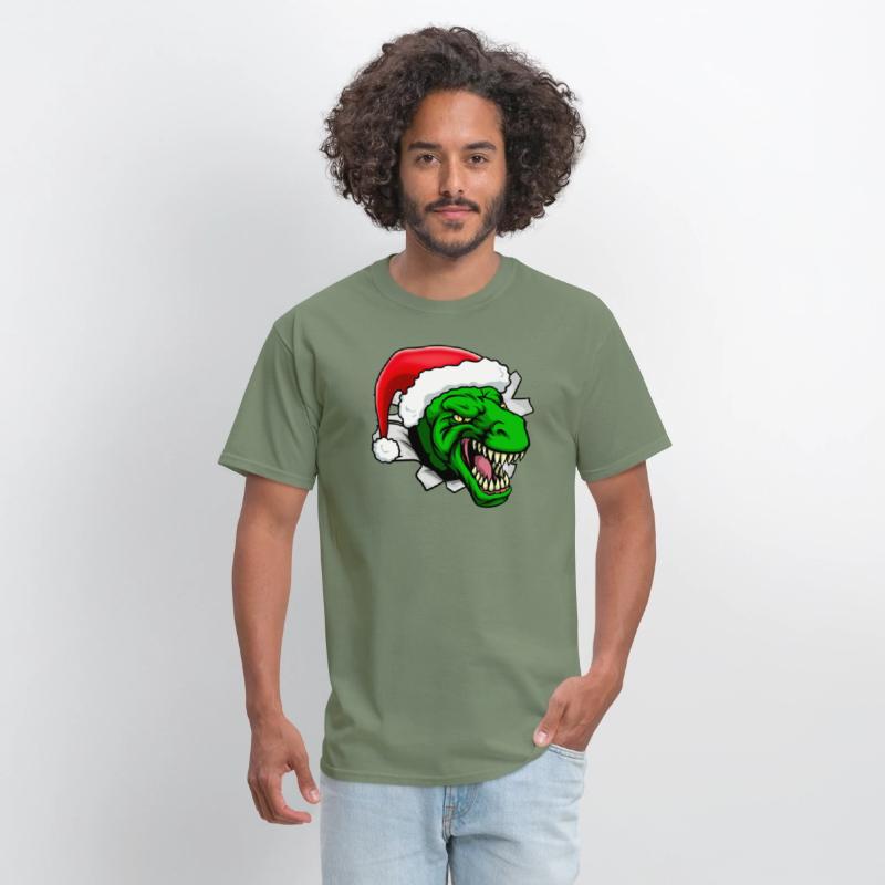 T-Rex Dinosaur Santa Claus Christmas Holiday Hat