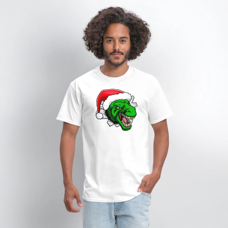 T-Rex Dinosaur Santa Claus Christmas Holiday Hat