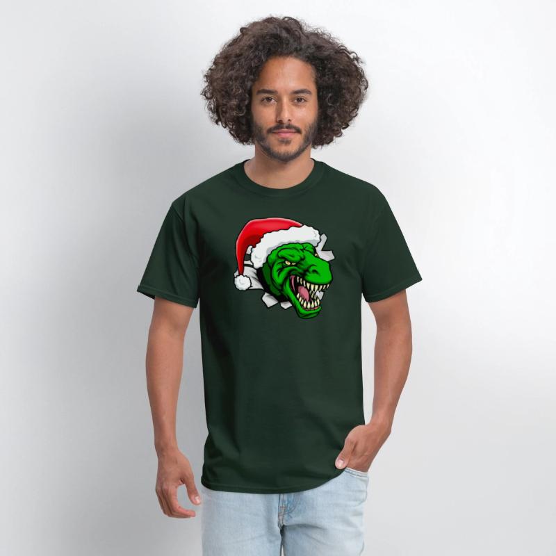 T-Rex Dinosaur Santa Claus Christmas Holiday Hat