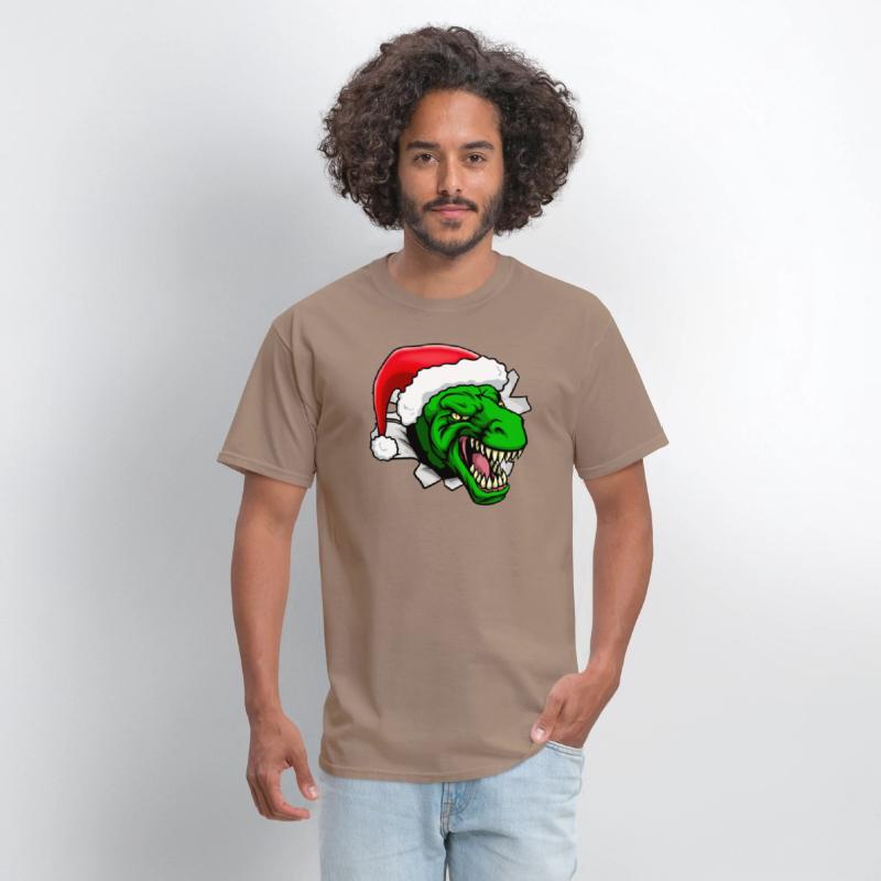 T-Rex Dinosaur Santa Claus Christmas Holiday Hat