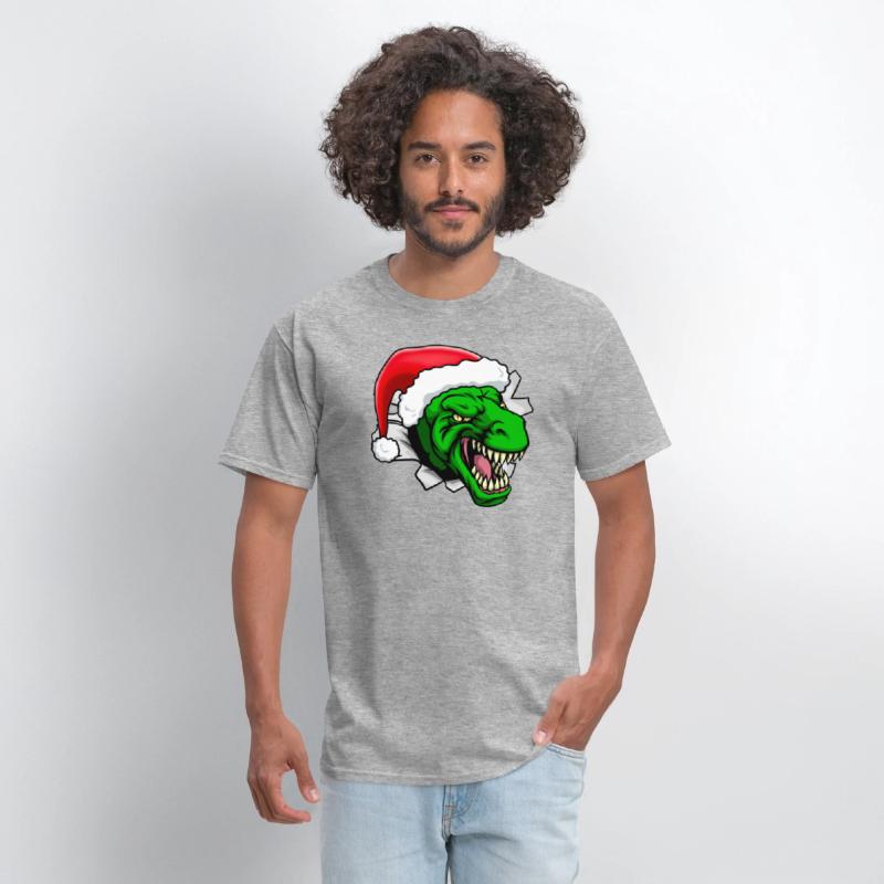 T-Rex Dinosaur Santa Claus Christmas Holiday Hat