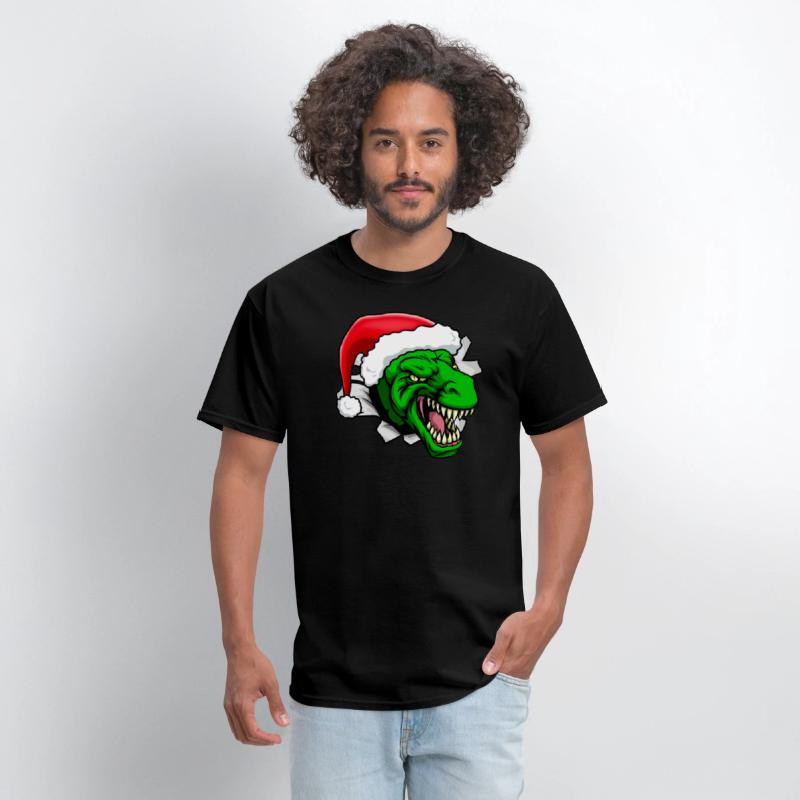 T-Rex Dinosaur Santa Claus Christmas Holiday Hat