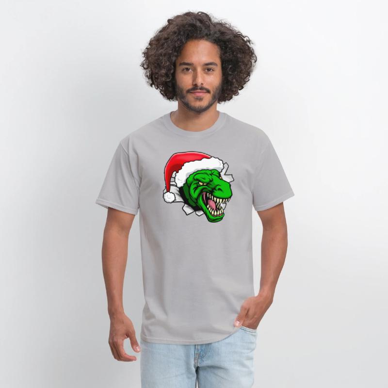 T-Rex Dinosaur Santa Claus Christmas Holiday Hat