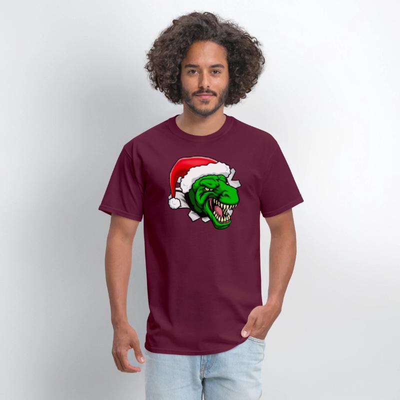 T-Rex Dinosaur Santa Claus Christmas Holiday Hat