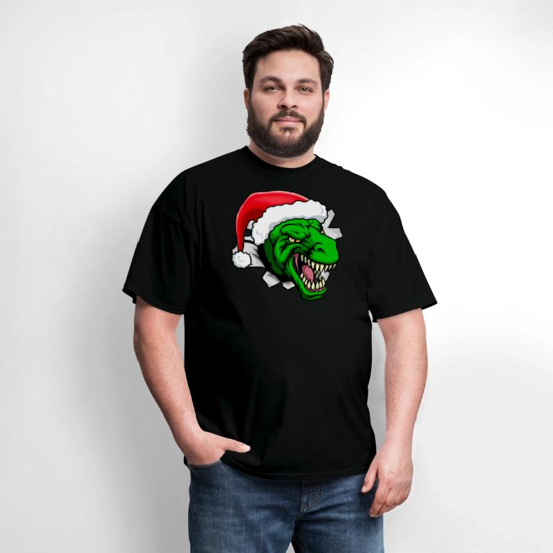 T-Rex Dinosaur Santa Claus Christmas Holiday Hat