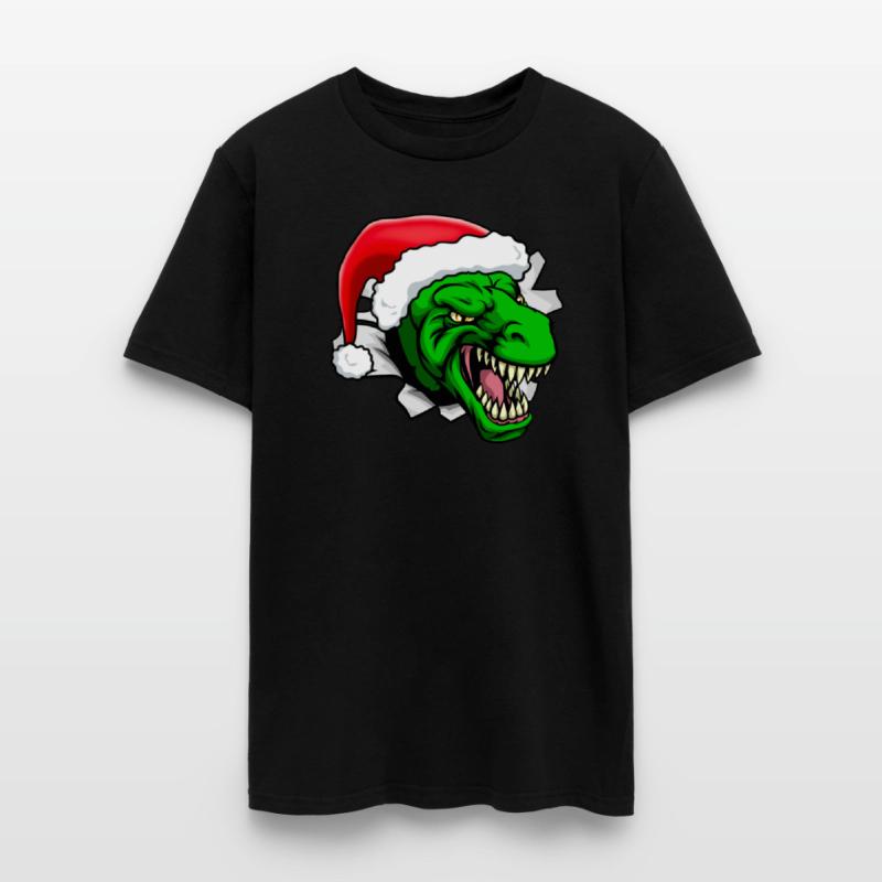 T-Rex Dinosaur Santa Claus Christmas Holiday Hat