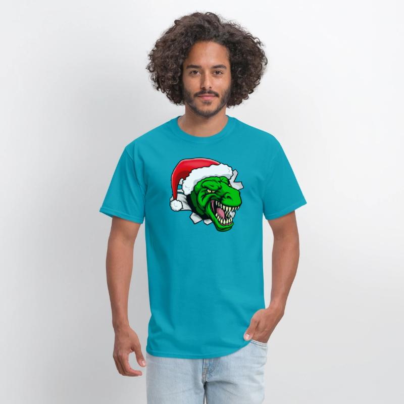 T-Rex Dinosaur Santa Claus Christmas Holiday Hat