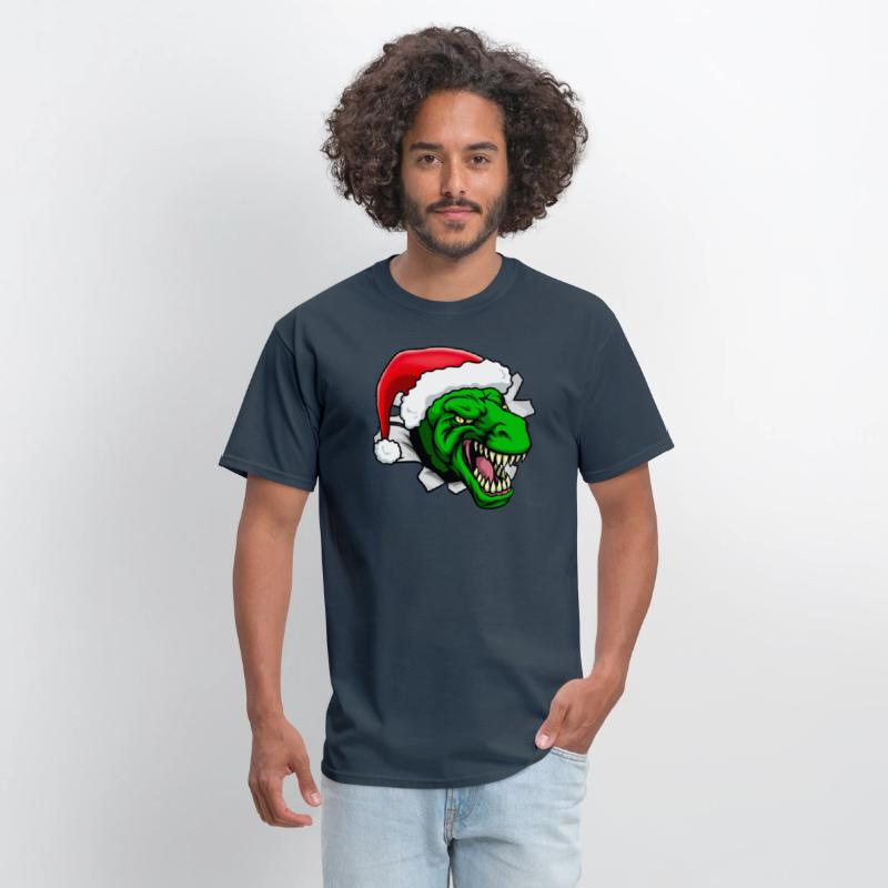T-Rex Dinosaur Santa Claus Christmas Holiday Hat