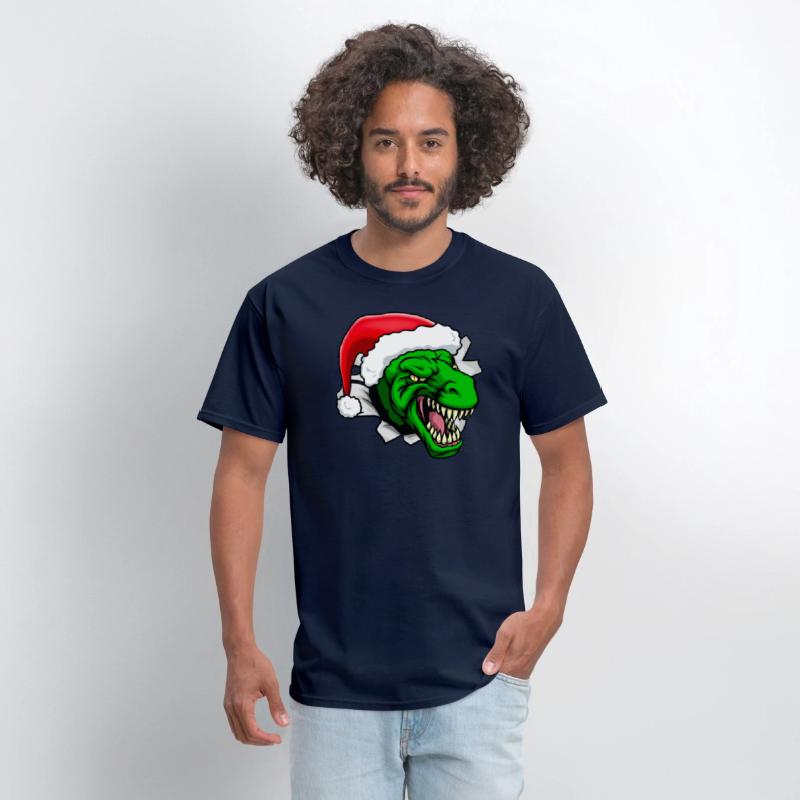 T-Rex Dinosaur Santa Claus Christmas Holiday Hat