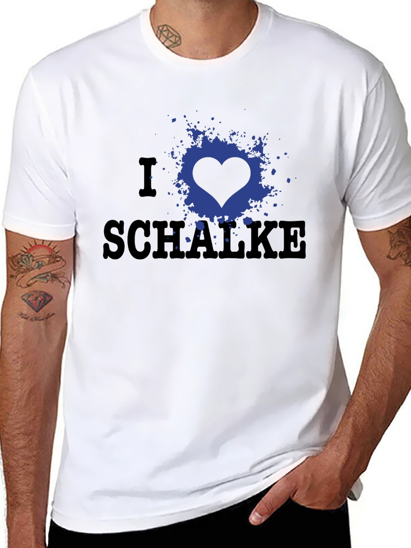 I Heart Schalke Black T-Shirt - Fan Apparel