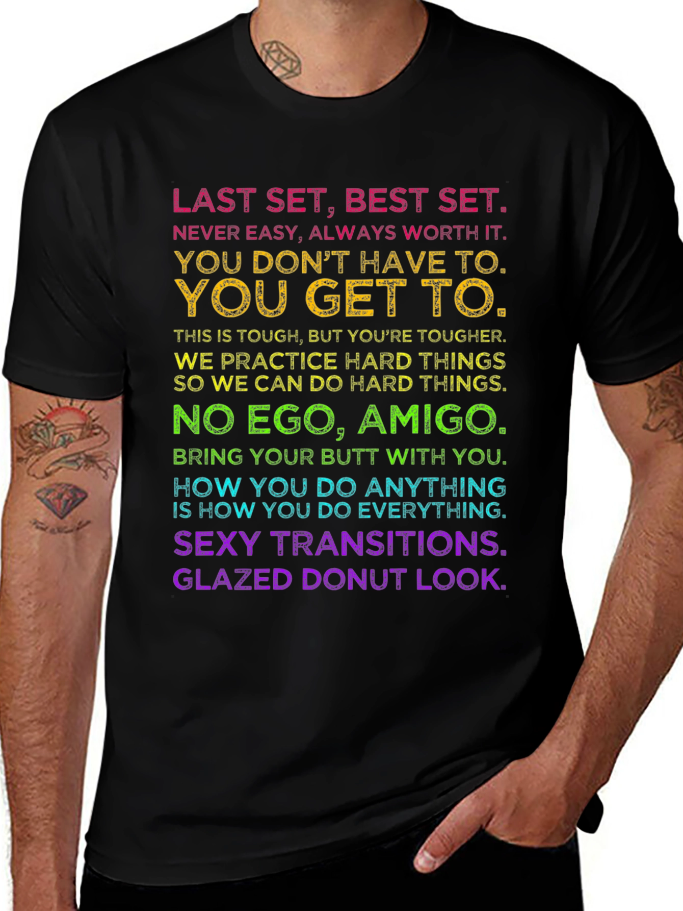 Motivational Workout T-Shirt - Last Set Best Set