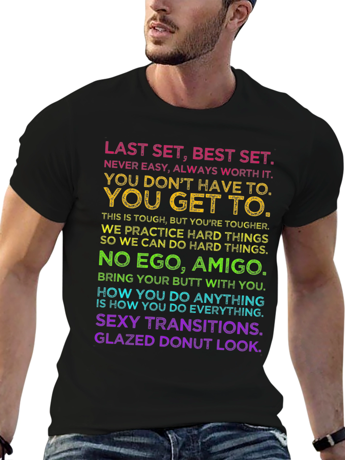 Motivational Workout T-Shirt - Last Set Best Set