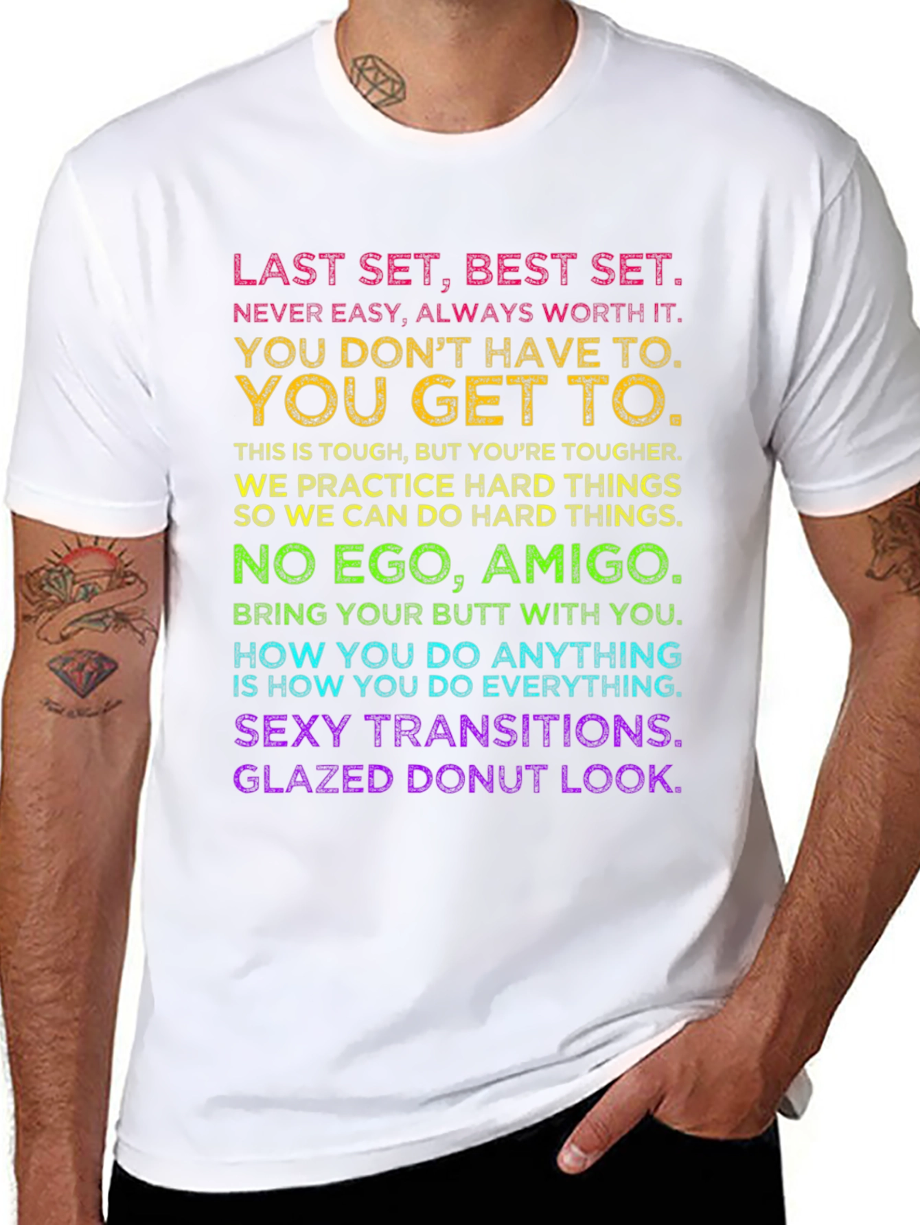 Motivational Workout T-Shirt - Last Set Best Set