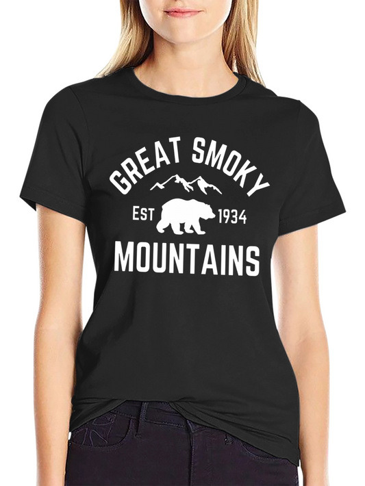 Great Smoky Mountains Tee - Black Bear Graphic T-Shirt