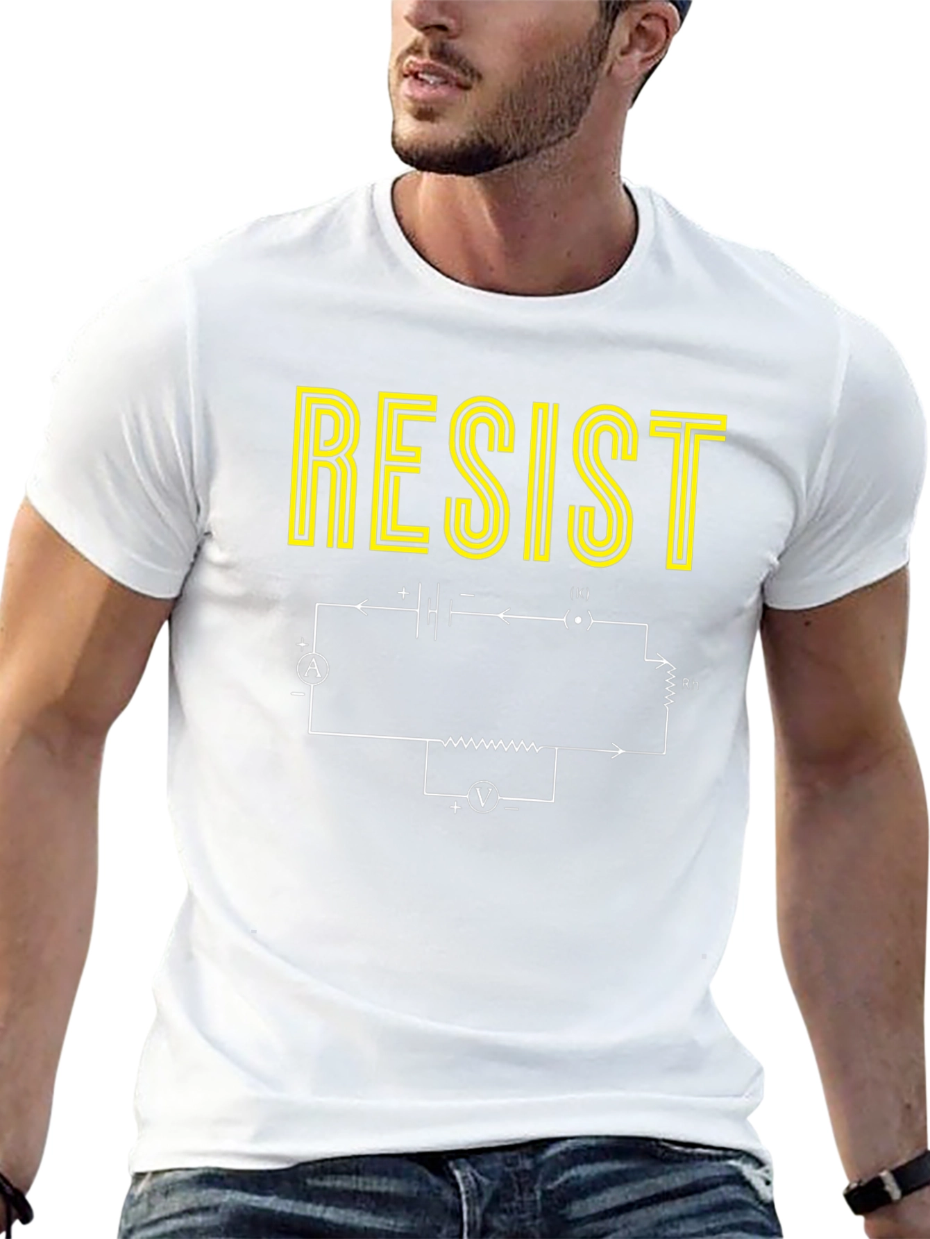 Resist T-Shirt - Electrical Circuit Design - Black
