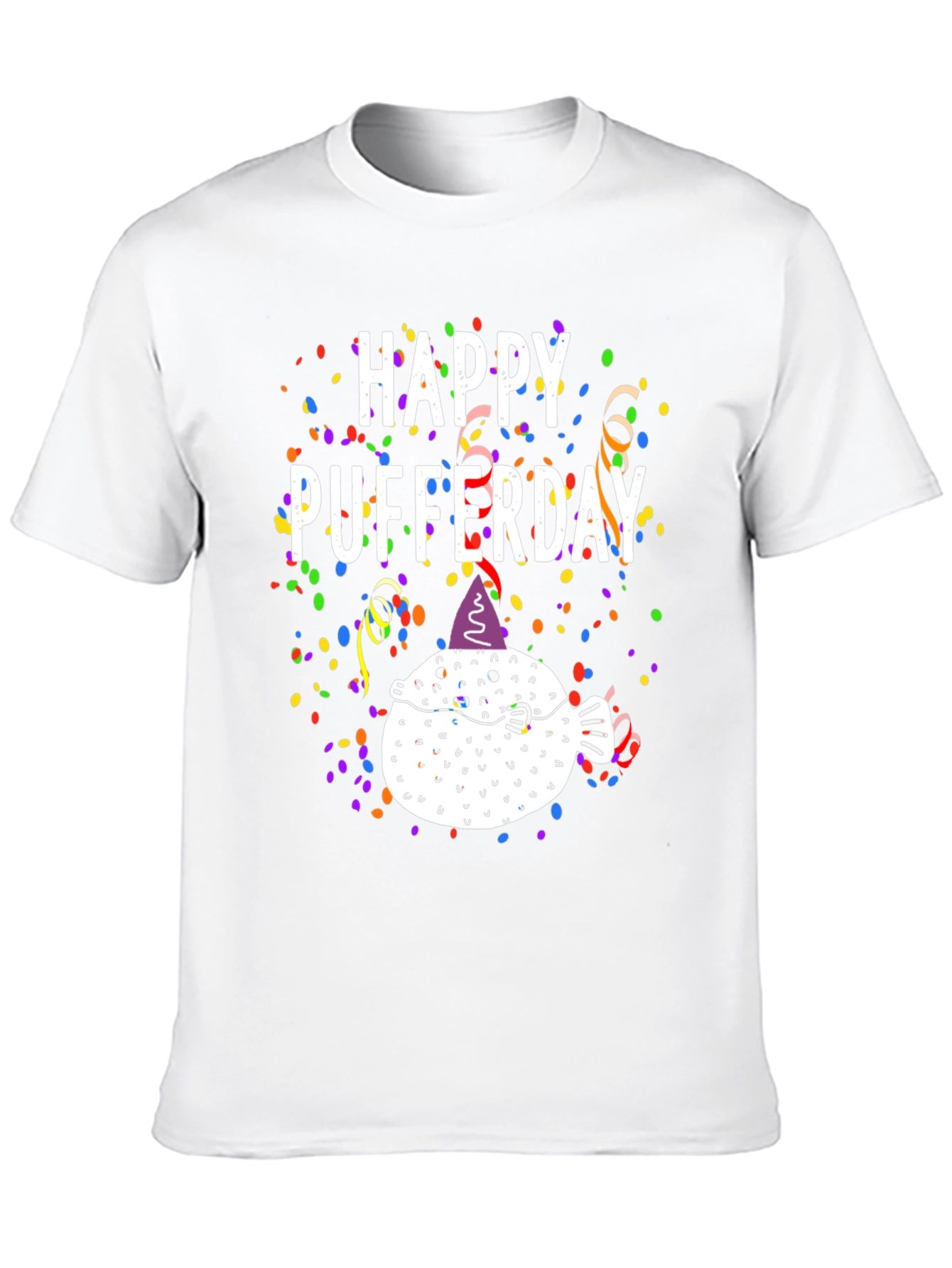 Happy Pufferday T-Shirt - Funny Pufferfish Birthday Tee